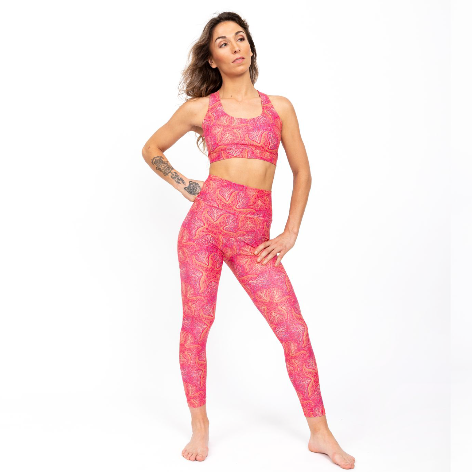 Legging 7/8 Starfish Deportivo Coral Kimonada-2