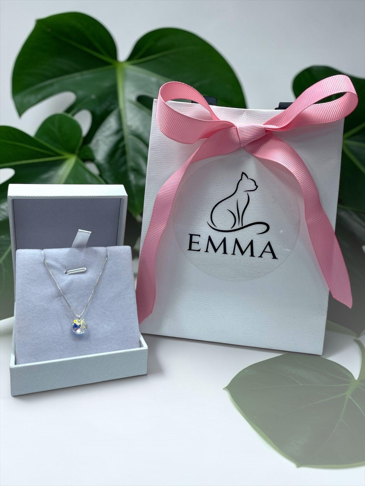 Collar de Plata 925 con Cristal Swarovski Aurora Boreal-2