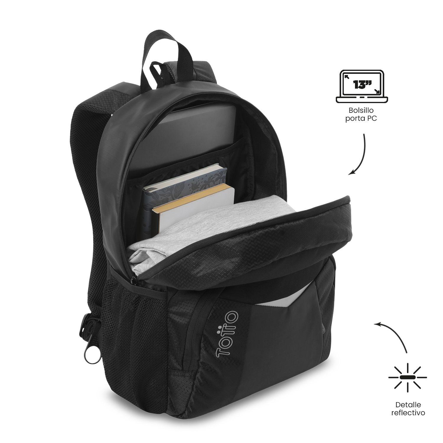 Mochila Universitario  Teck 3.0 Porta PC 13" Negro-4