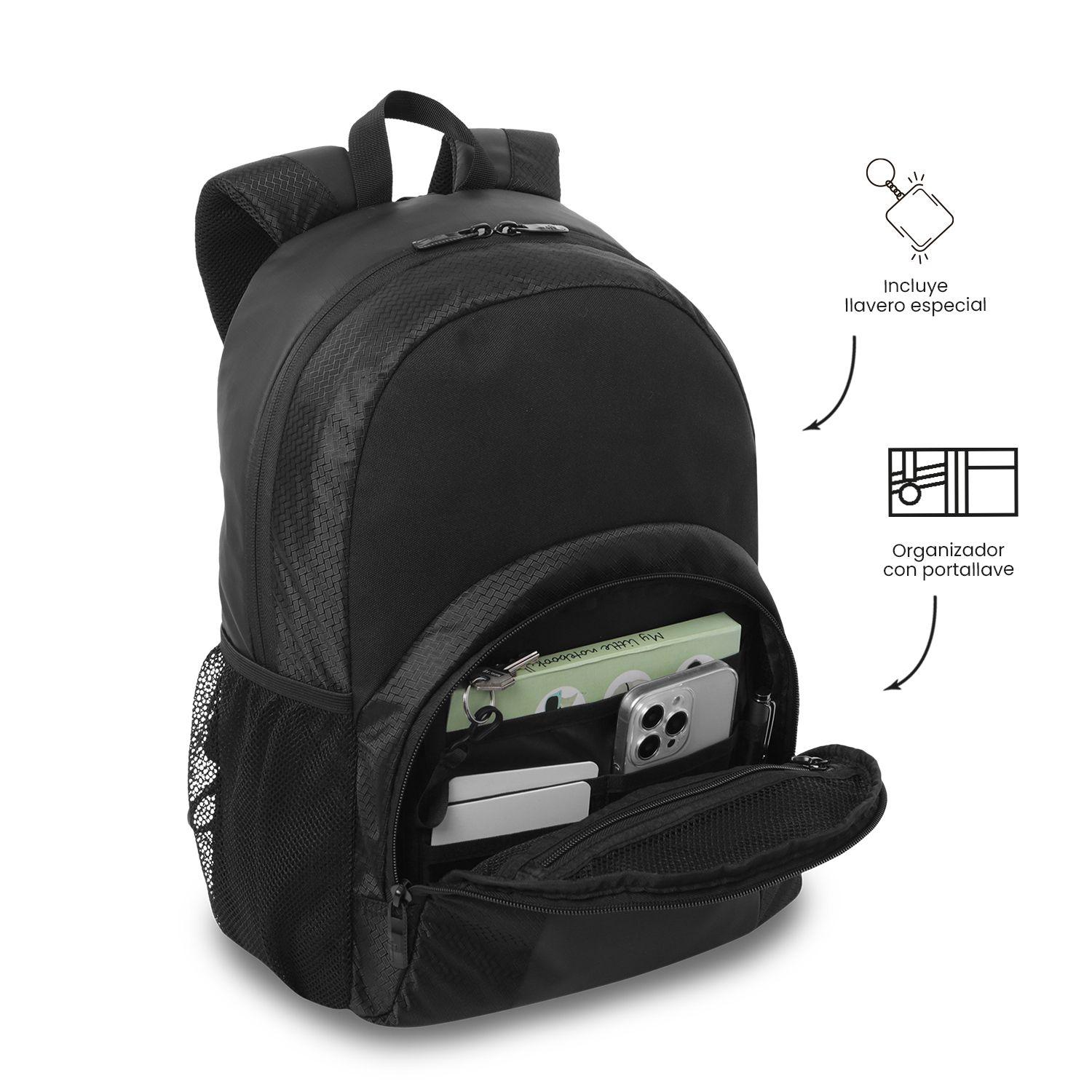 Mochila Universitario  Teck 3.0 Porta PC 13" Negro-5
