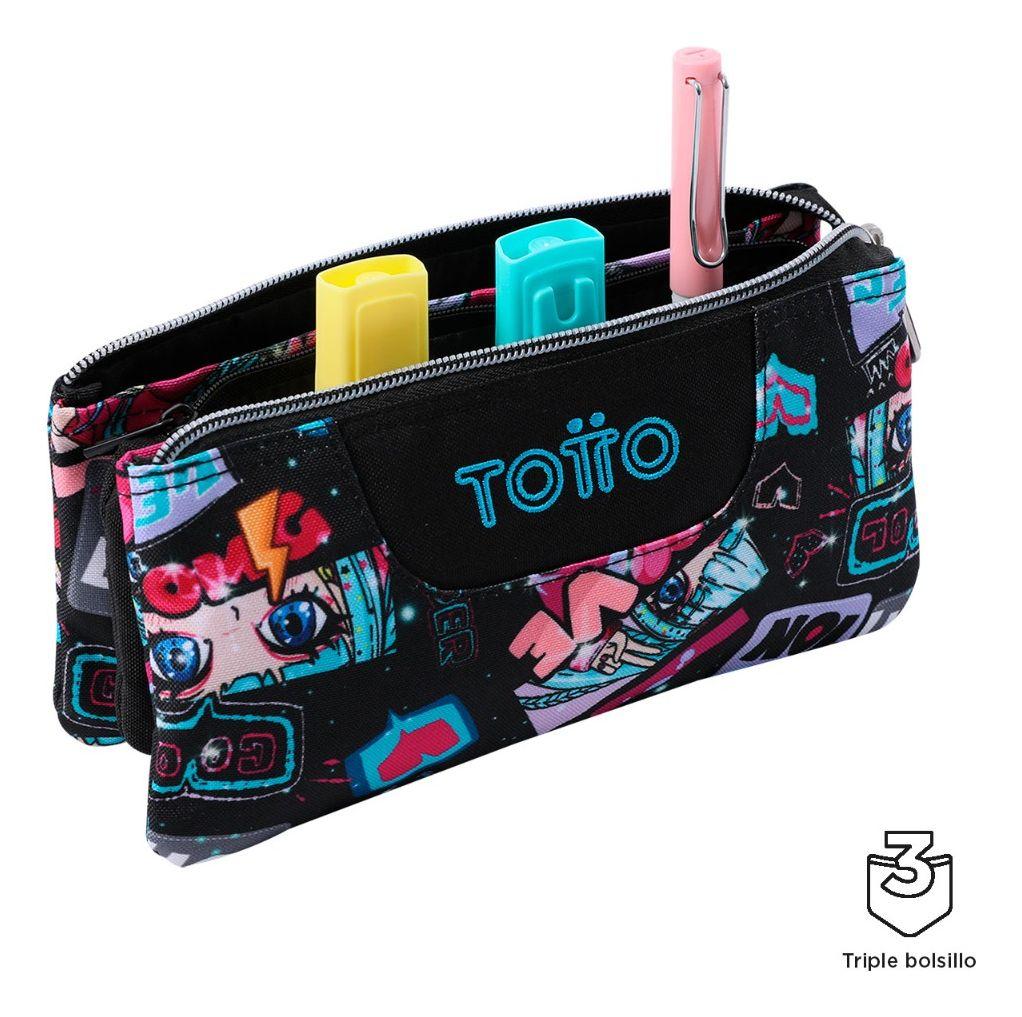 Totto Estuche Escolar para Lapices Rpet Impermeable Eco012-2