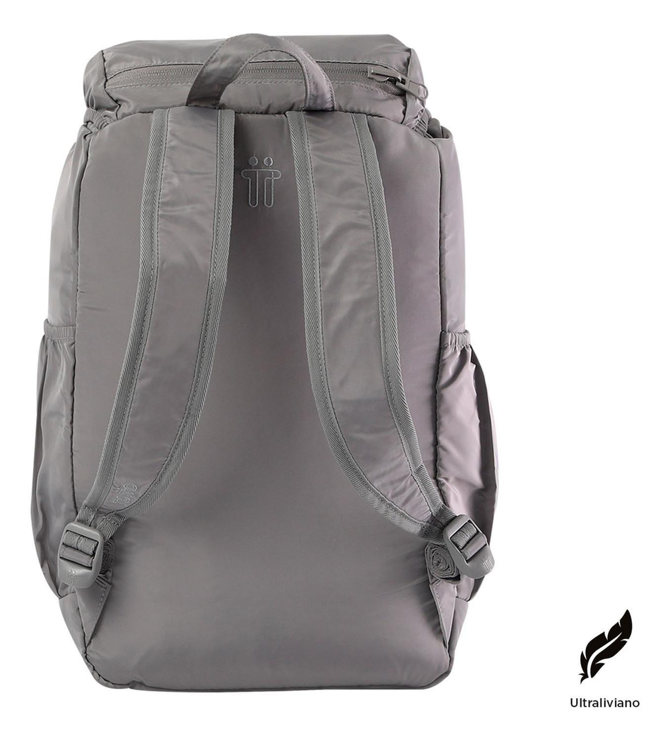 Mochila De Viaje Plegable Totto Collapse M Gris Titanium-5