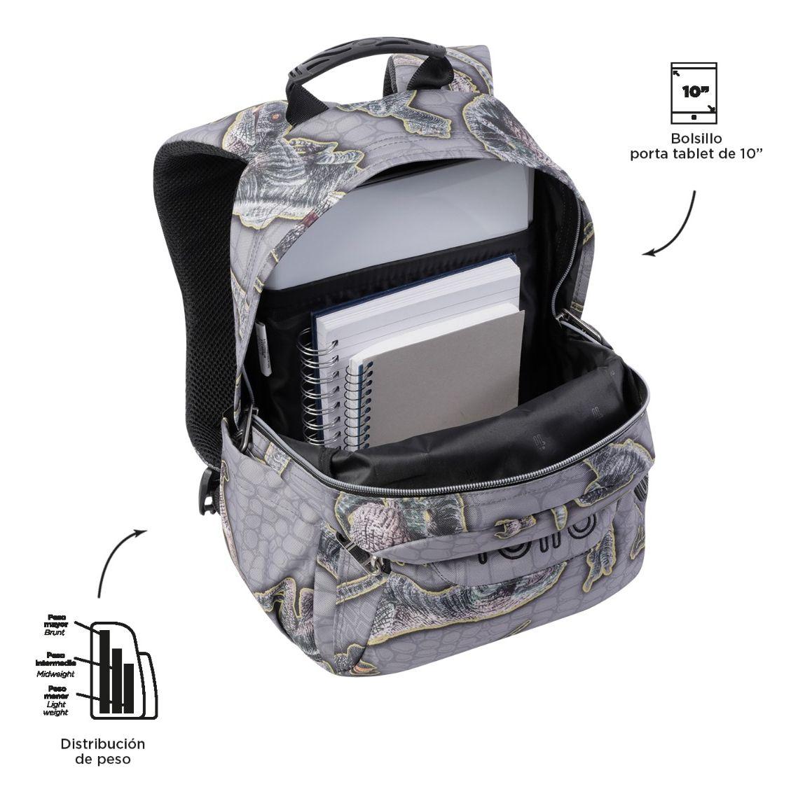 Totto Mochila Notebook Escolar Niño Impermeable Eco003-4