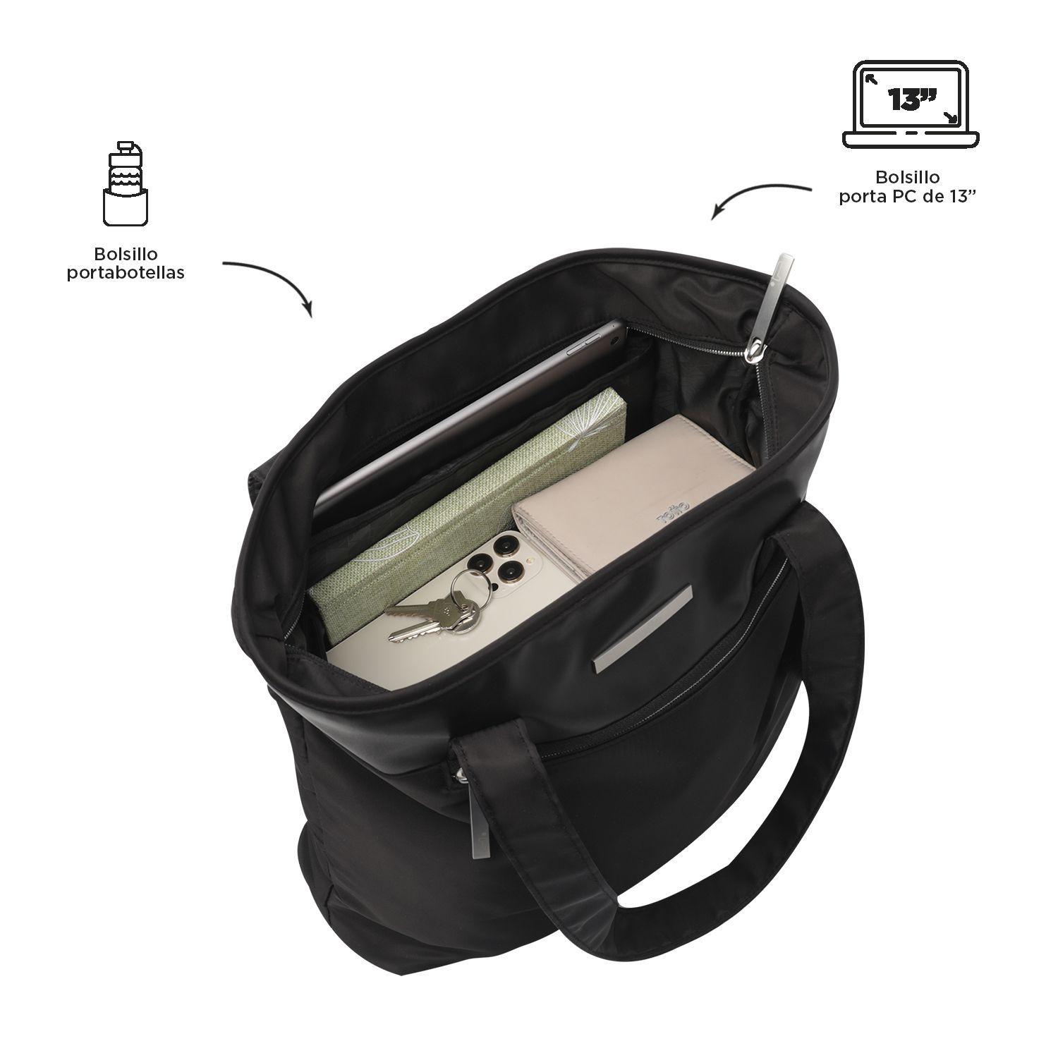 Bolso Mujer Adelaide 2 2.0 Notebook 13" Negro Totto-4