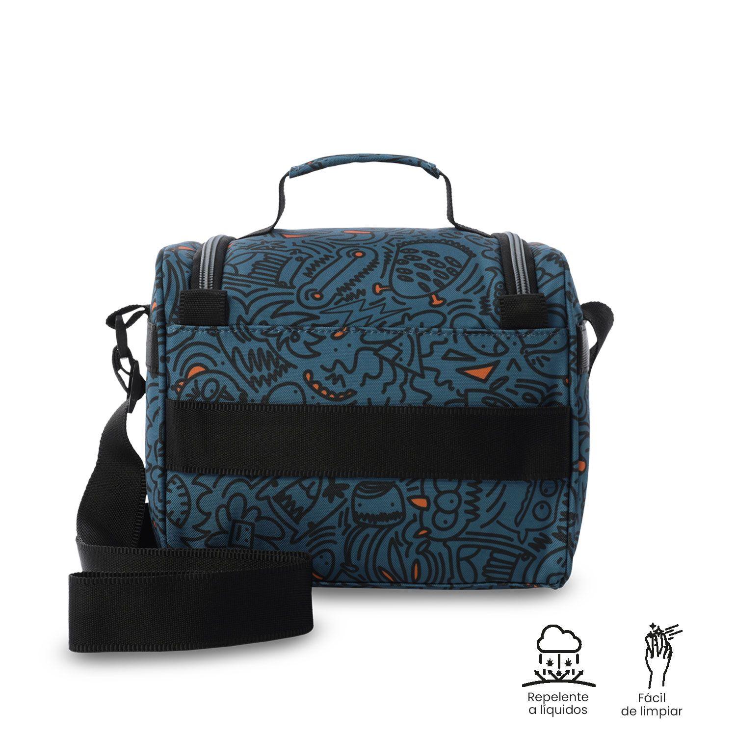 Lonchera Térmica Hombre Pizarra Mediana Azul Totto-4