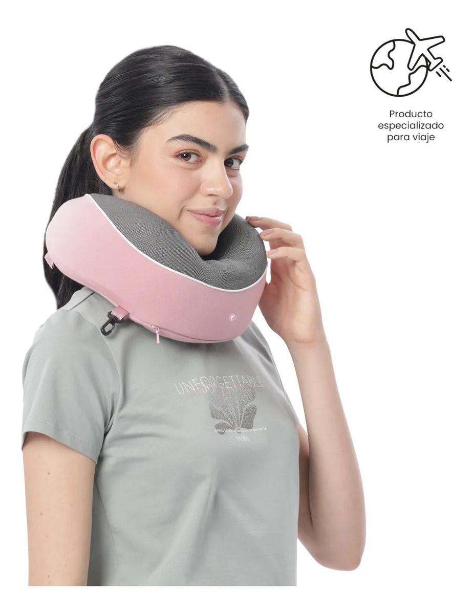 Almohada De Viaje Memory Foam Plane Color Rosado-1