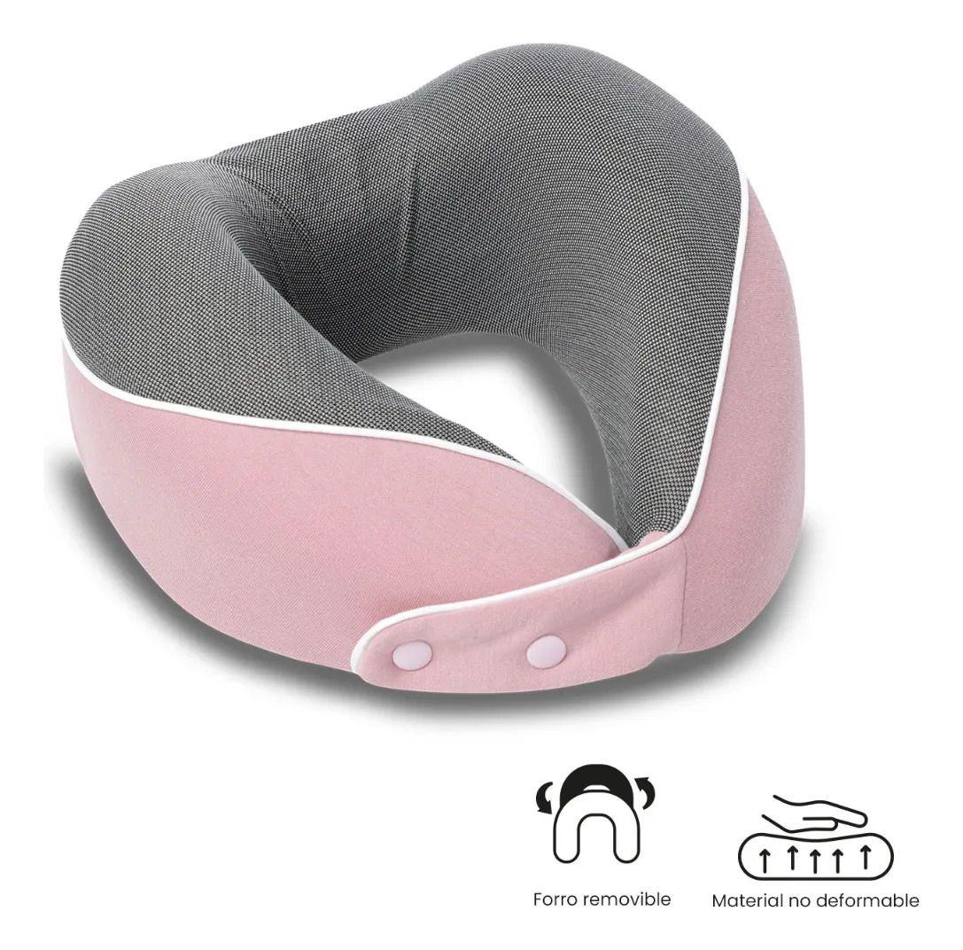 Almohada De Viaje Memory Foam Plane Color Rosado-2