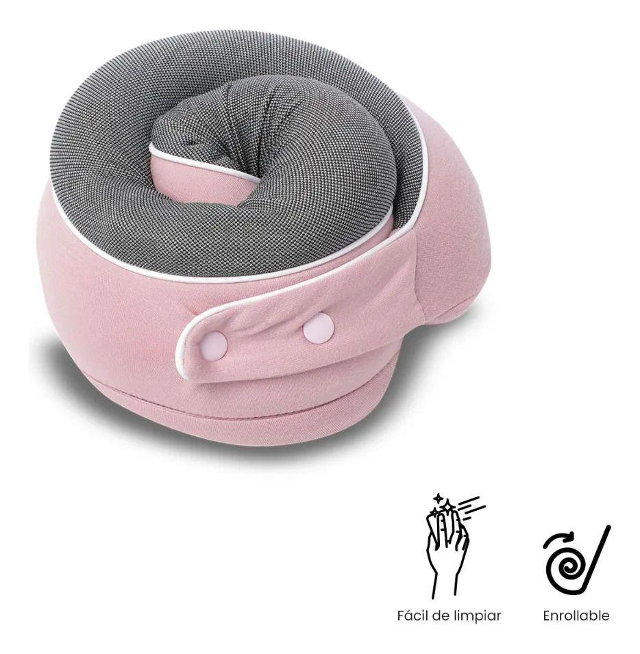 Almohada De Viaje Memory Foam Plane Color Rosado-3