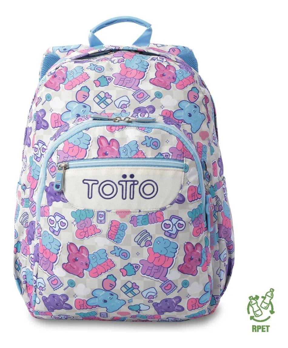 Mochila Escolar Juvenil Porta Pc 14  Acuarela Blanca-0