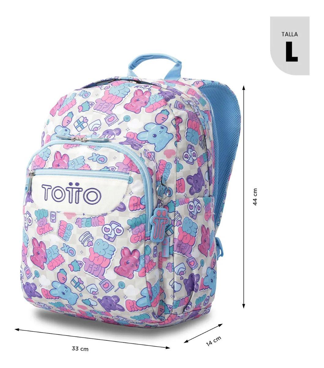 Mochila Escolar Juvenil Porta Pc 14  Acuarela Blanca-2