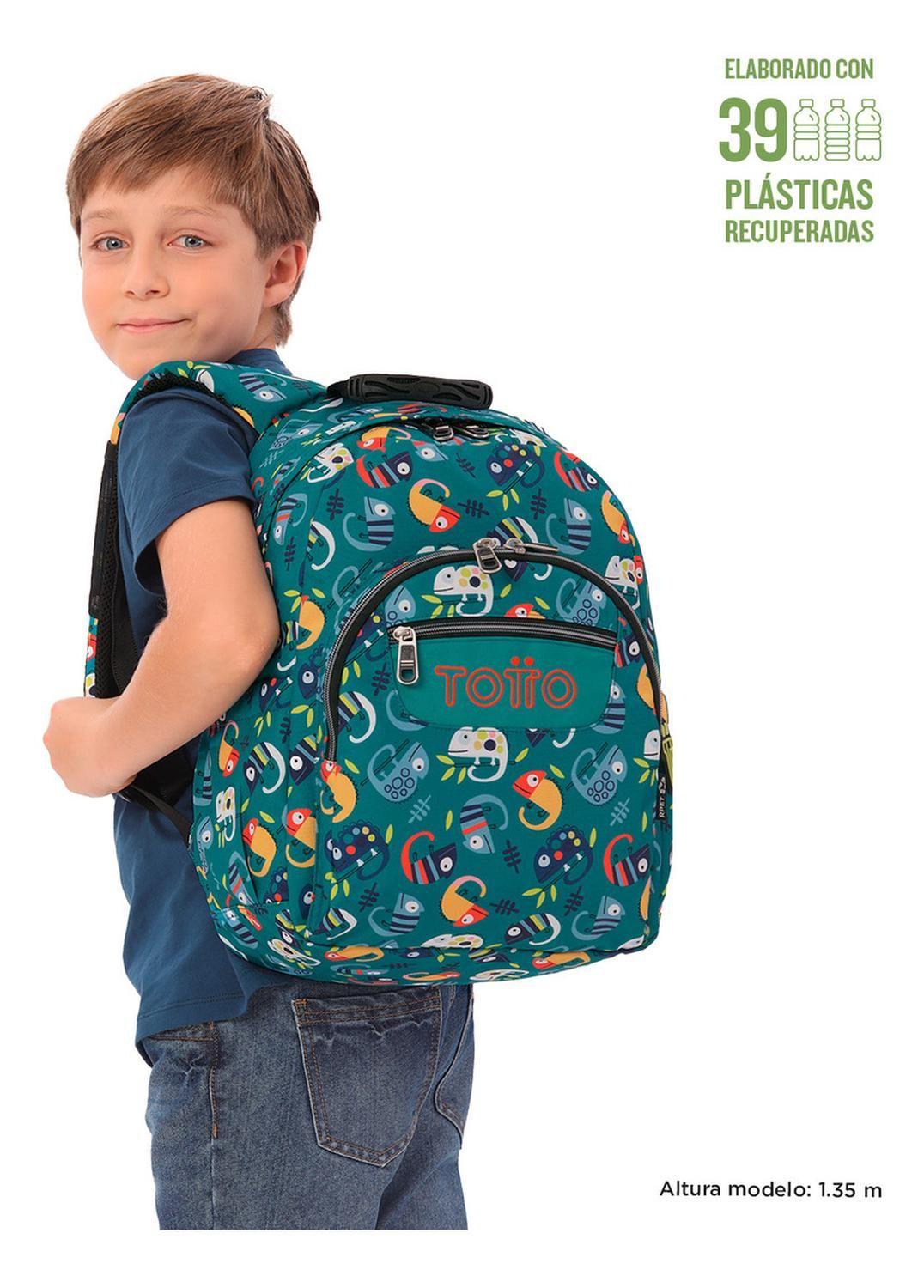 Mochila Escolar Totto Gommas Rpet Verde Egreth-1