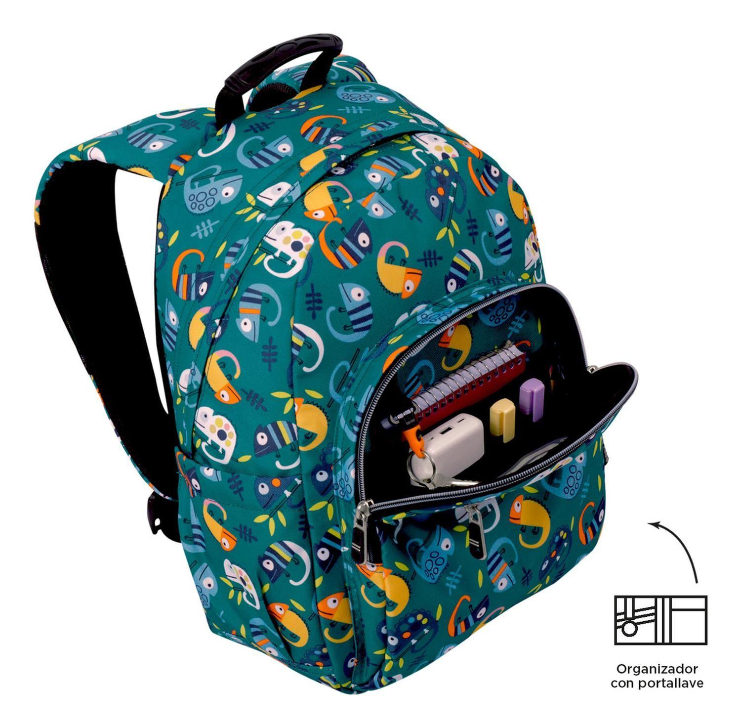 Mochila Escolar Totto Gommas Rpet Verde Egreth-5