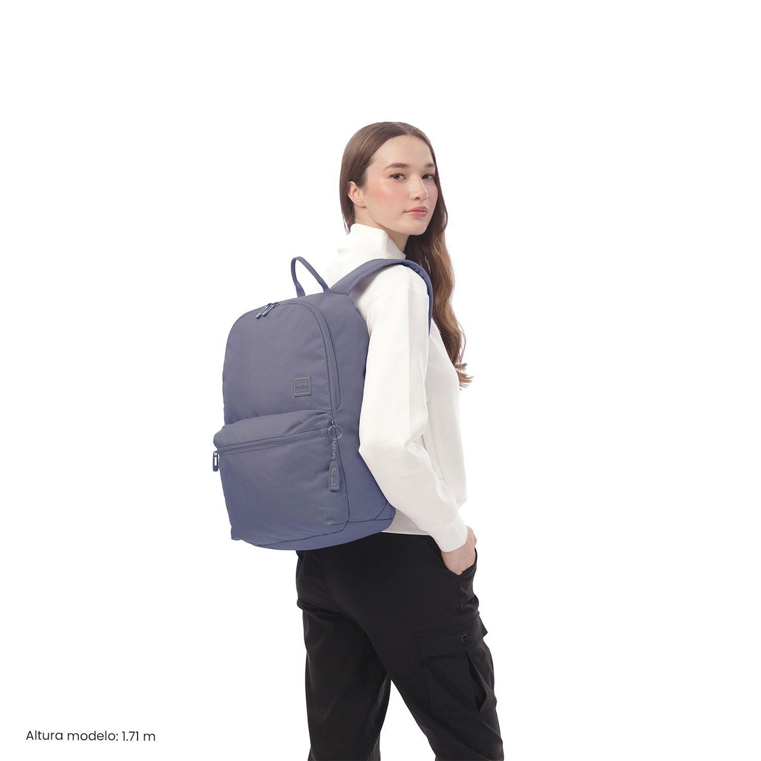 Mochila Universitaria Dragonar Porta Notebook 15" Morada-1