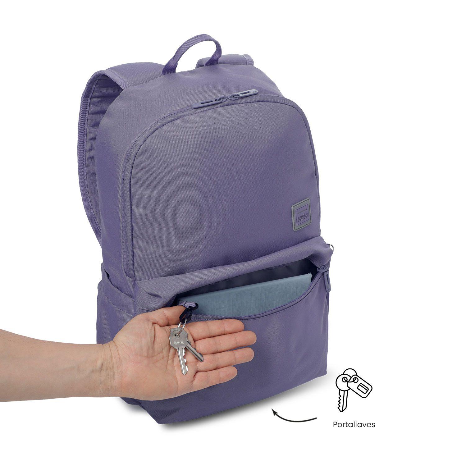 Mochila Universitaria Dragonar Porta Notebook 15" Morada-4