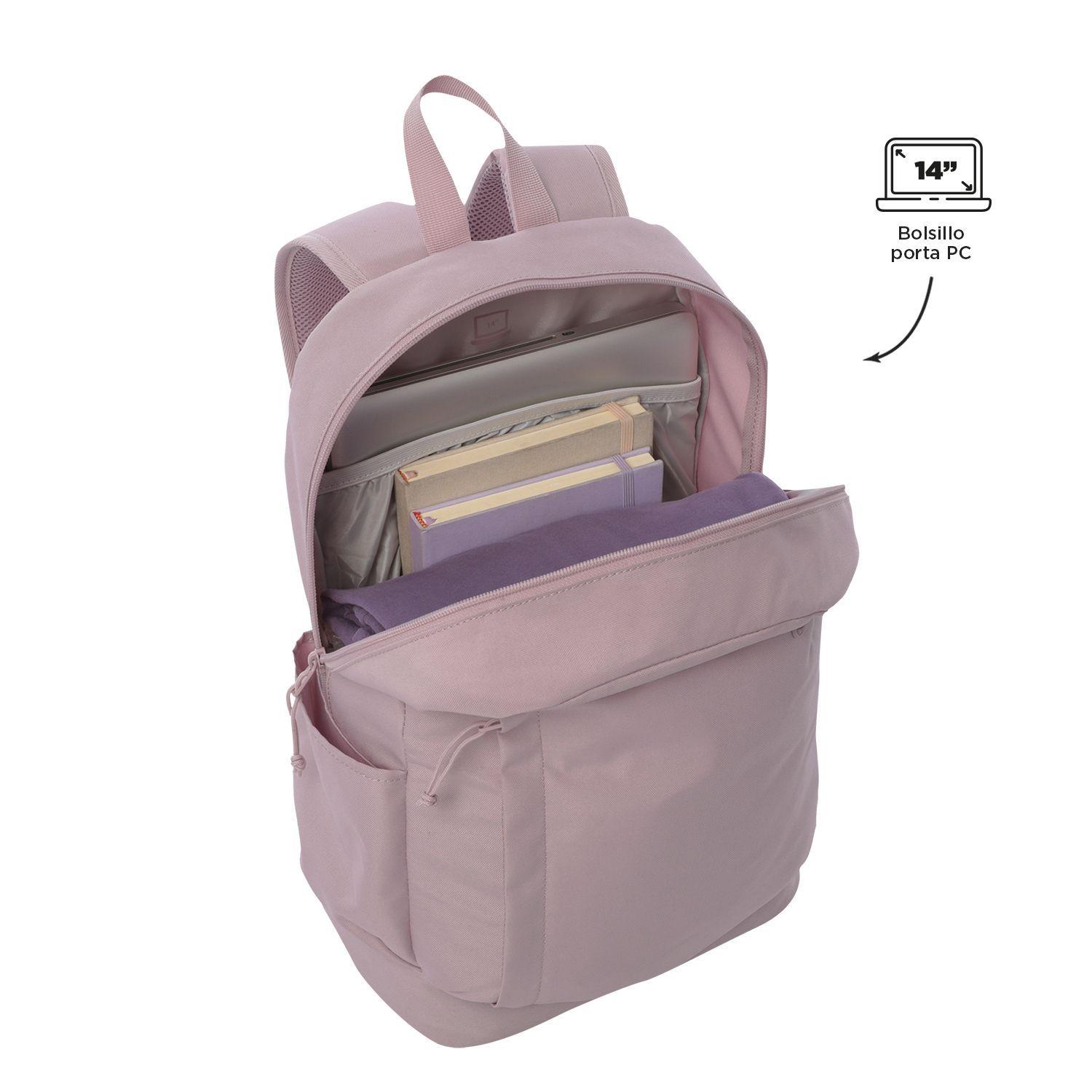 Pack Escolar X 3 + Lonchera + Estuche Yuno Mochila 14" Rosado Para Mujer Totto-3