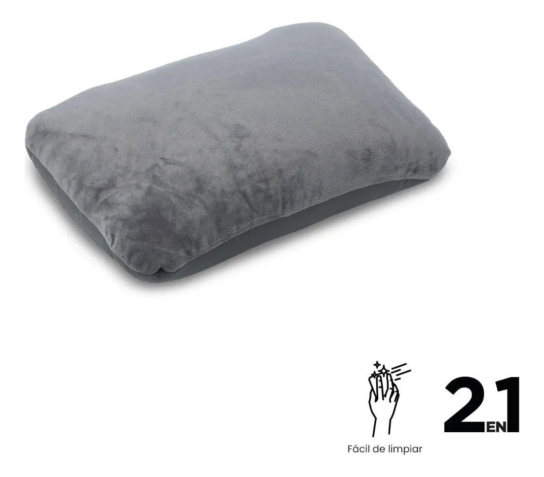 Almohada De Viaje Cojin 2 En 1 Cloud Color Gris-3