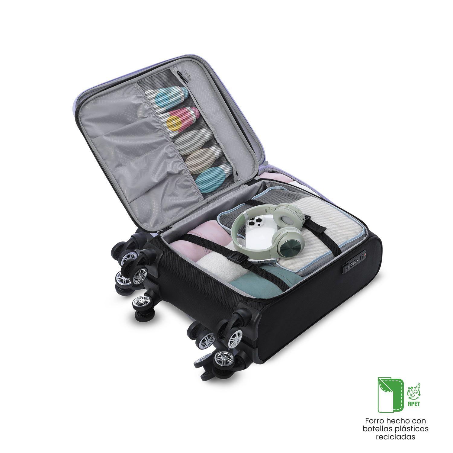 Maleta de 10 kilos 360 Liviana Pequeña Negra Totto-3