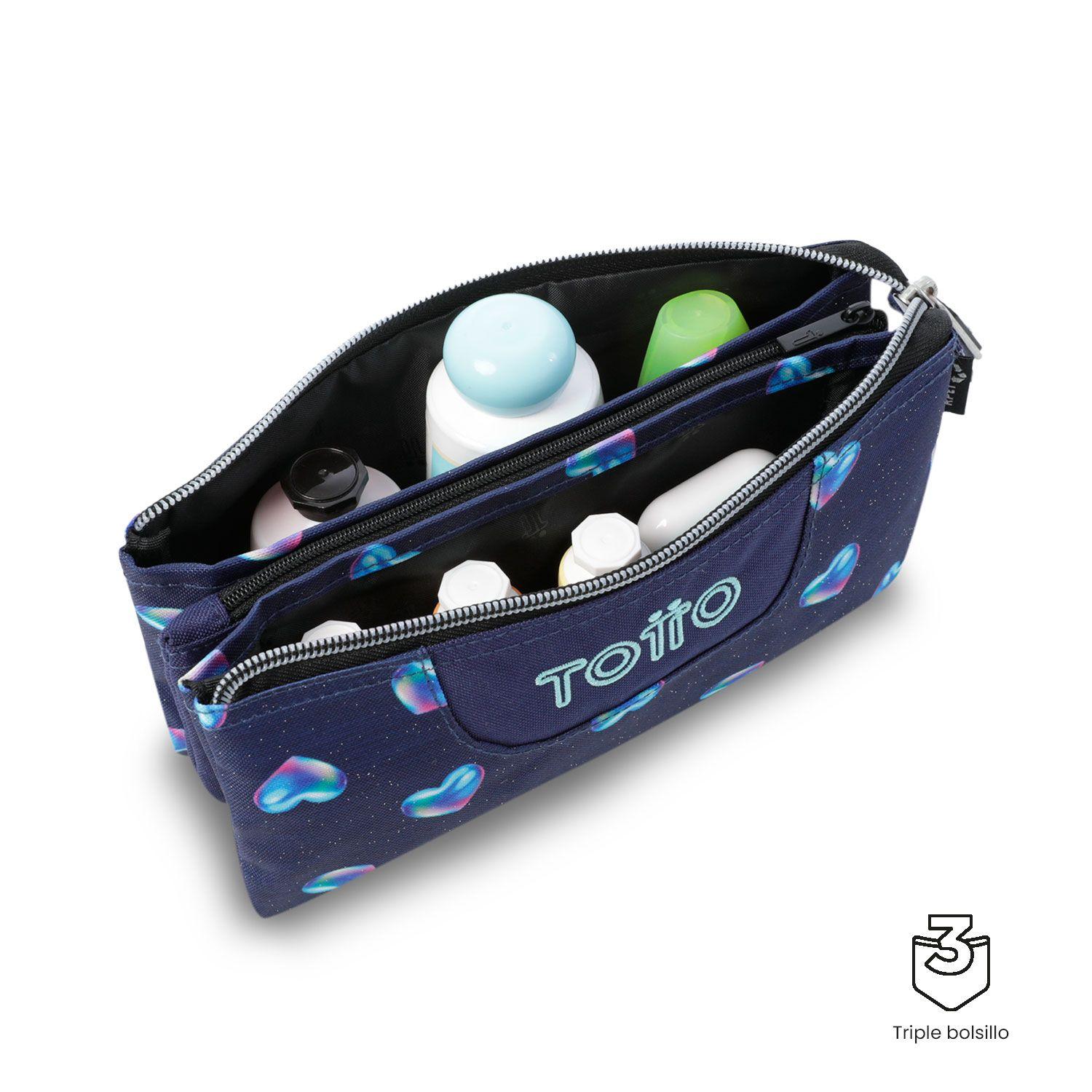 Estuche Multiuso Tablero Glitter Pequeña Azul Mujer-3