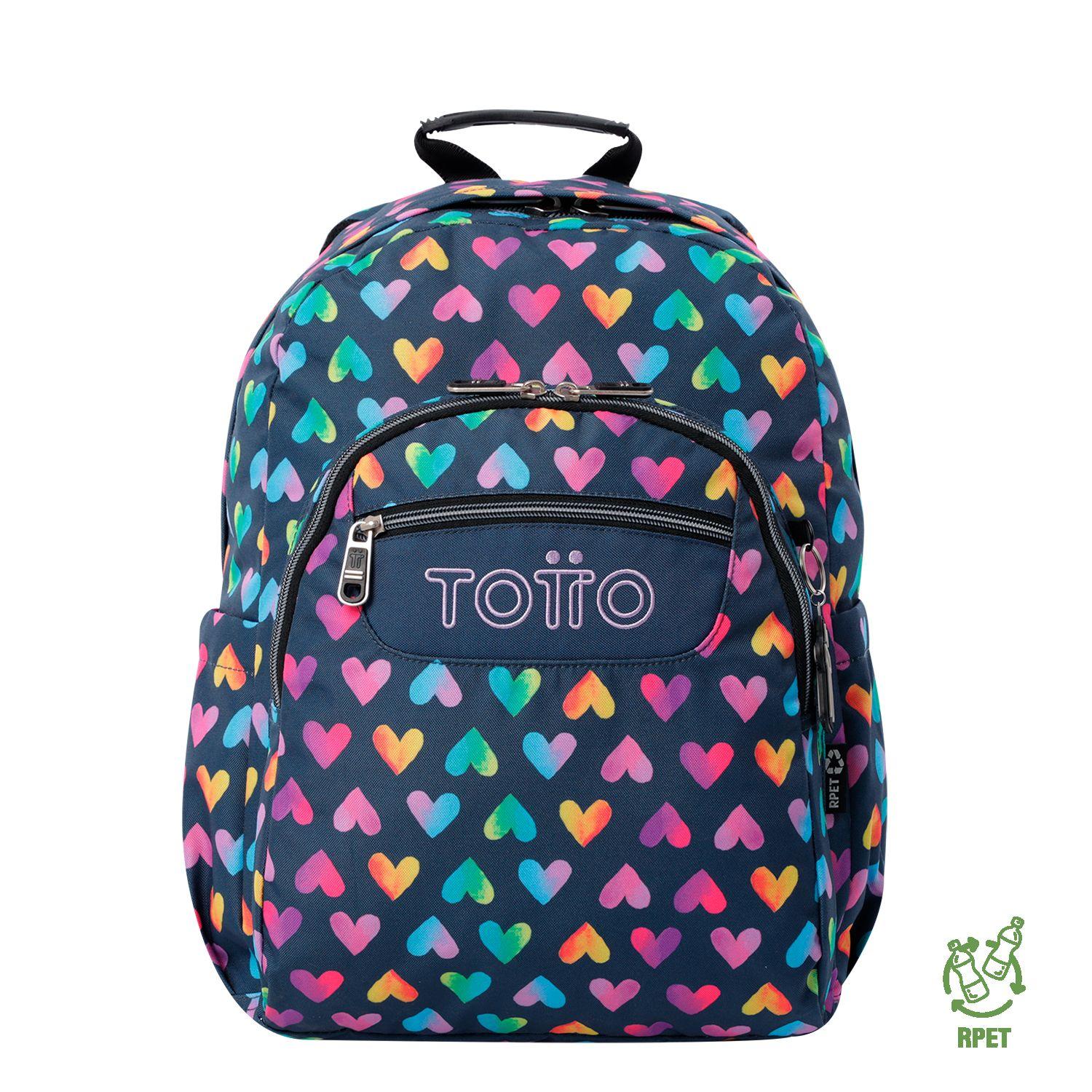 Mochila Escolar para Niñas Notebook 14" Acuarela Gris Totto-0