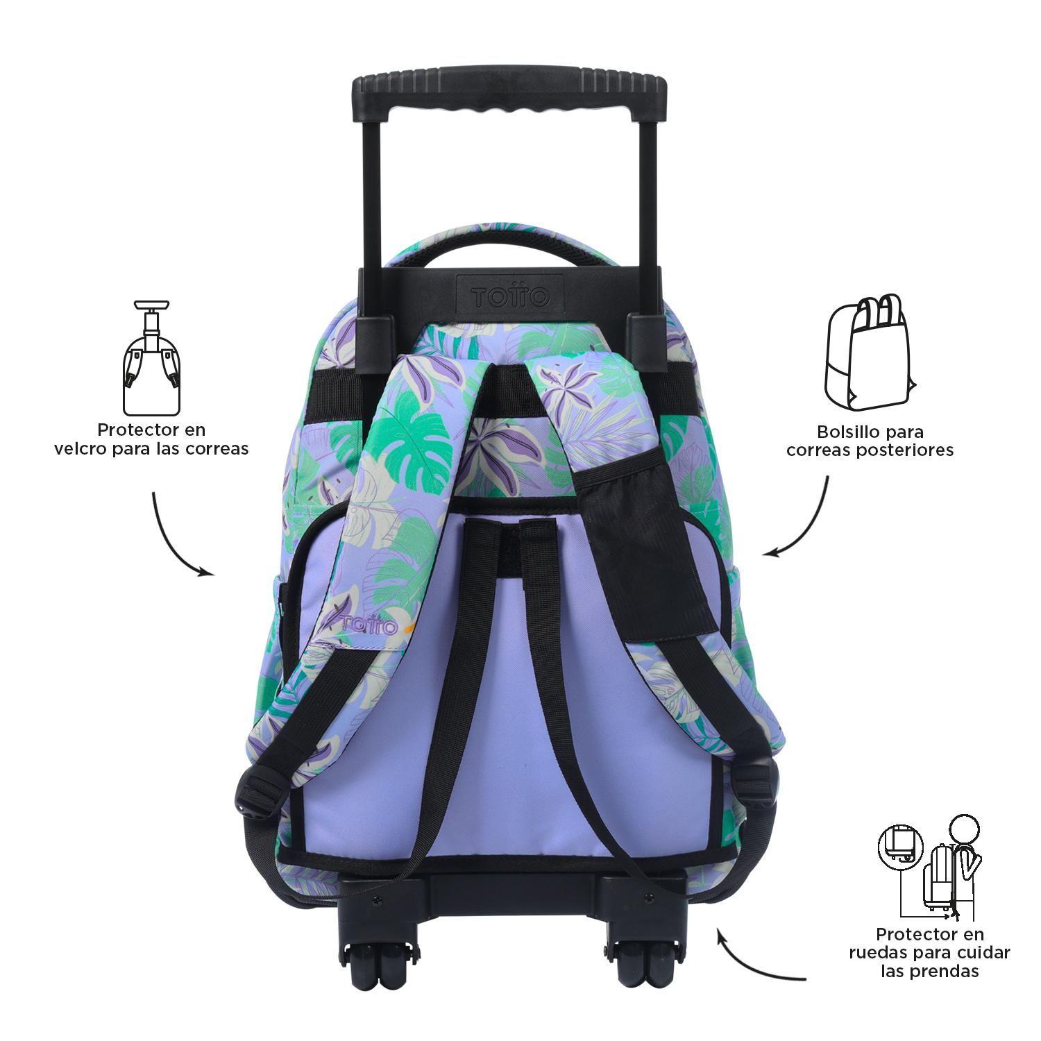 Mochila con Ruedas Niña Renglon Morado-3