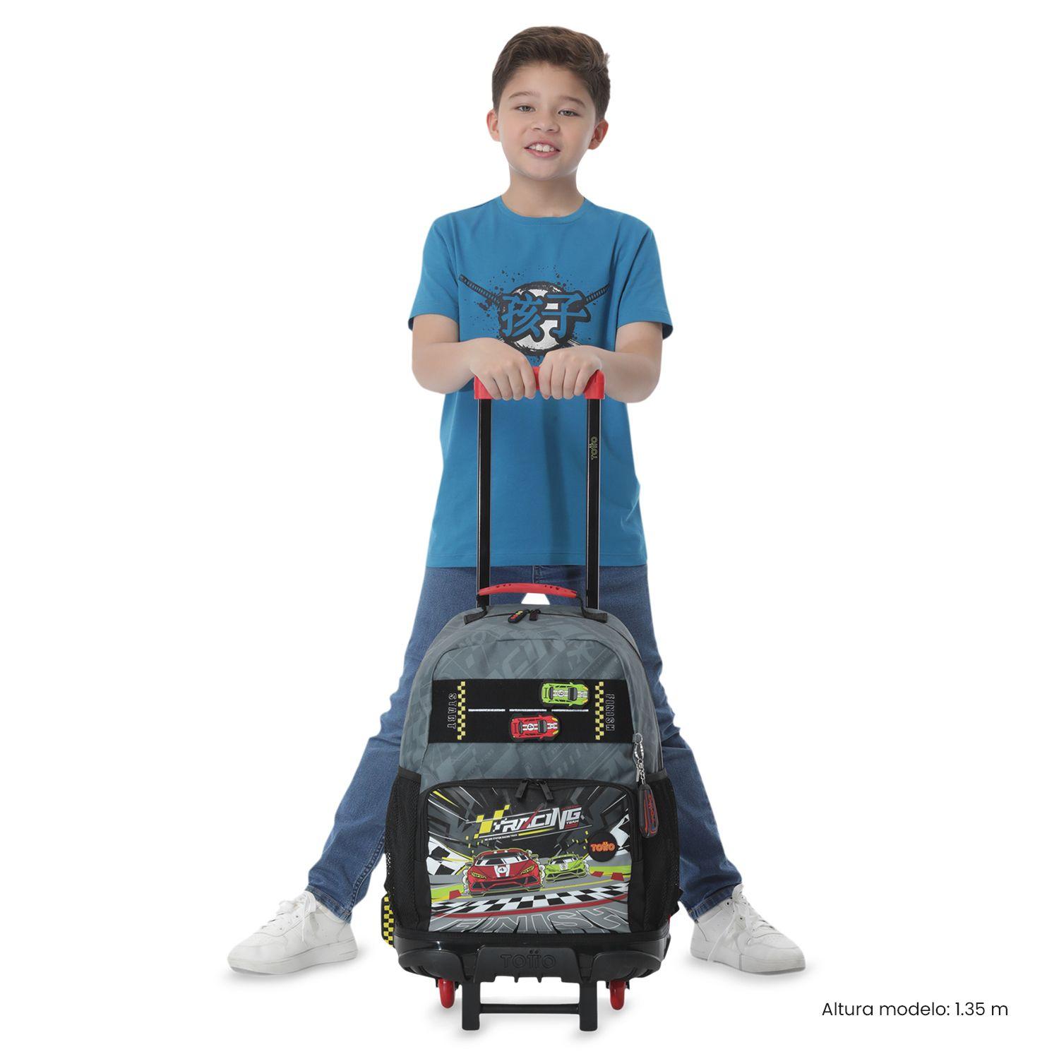 Mochila con ruedas Grand Prix Grande Gris Totto-1