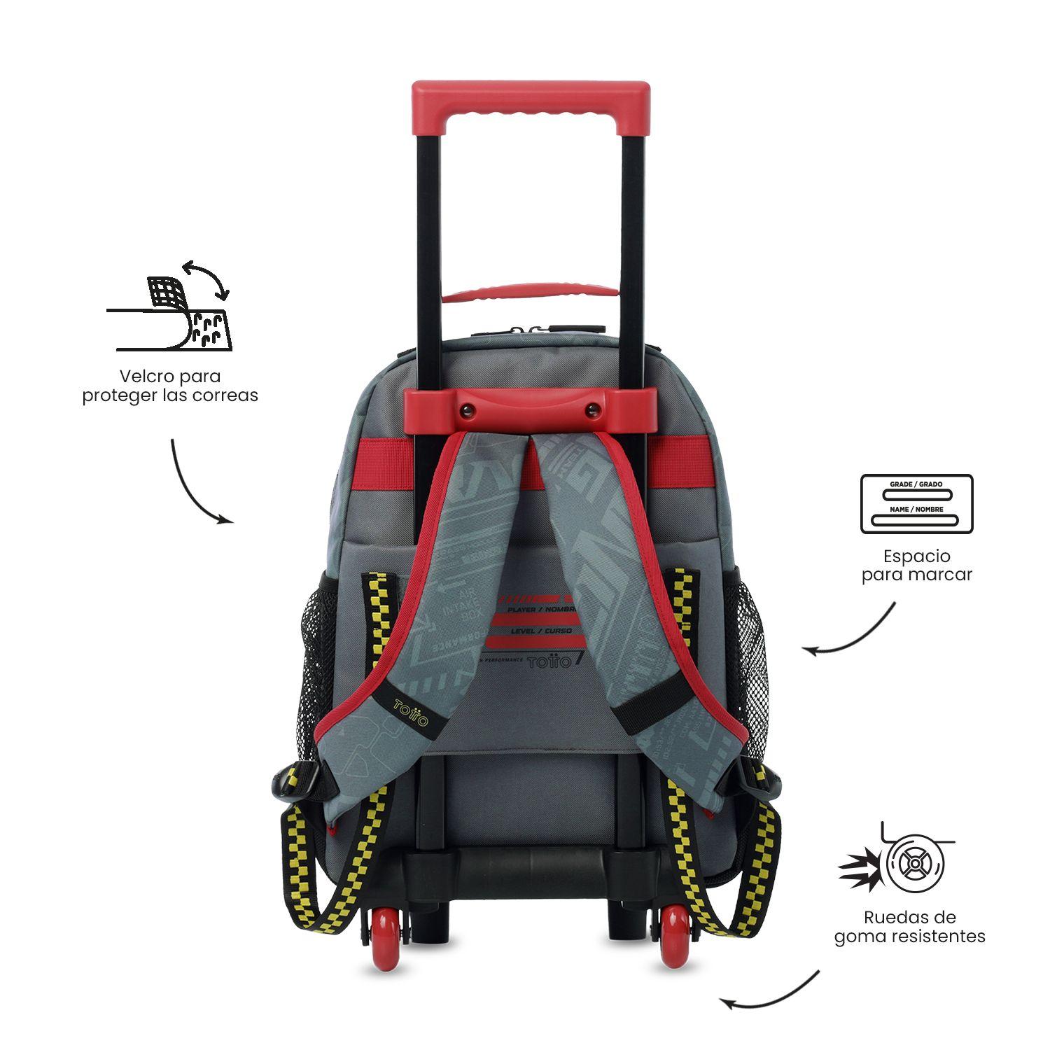 Mochila con ruedas Grand Prix Grande Gris Totto-3