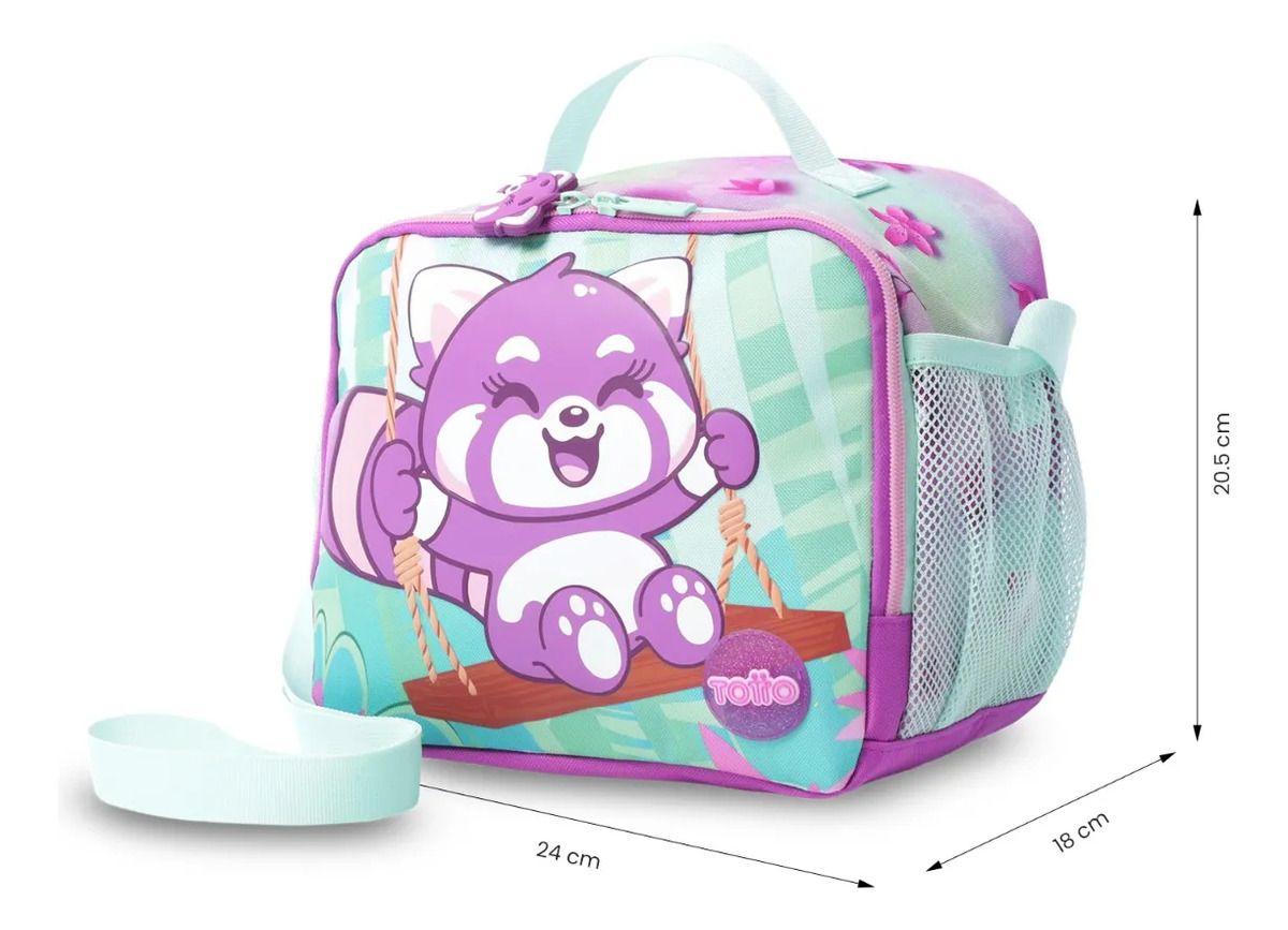 Lonchera Térmica Para Niña Bambú Grande Morada-2