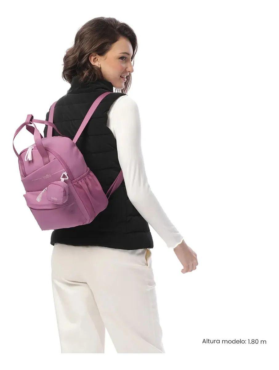 Mochila Universitario Porta Tablet 10  Suzuka Rosado Mujer-1