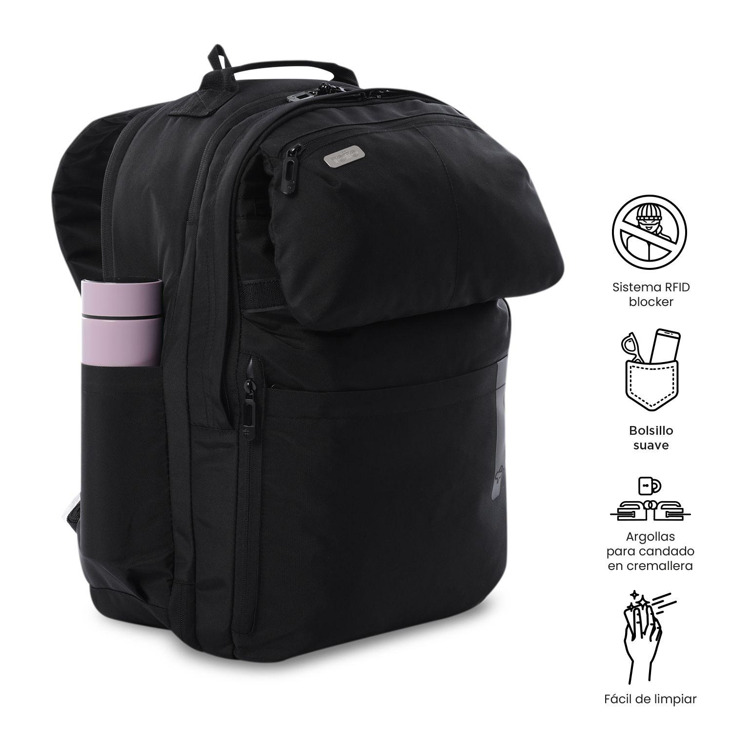 Mochila  de Viaje Grande Elan Travel Negro  Totto-4