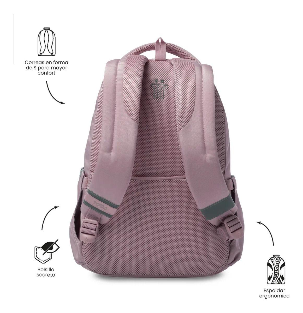 Mochila Universitario Misisipi 2.0 Porta Pc 14  Rosado-3