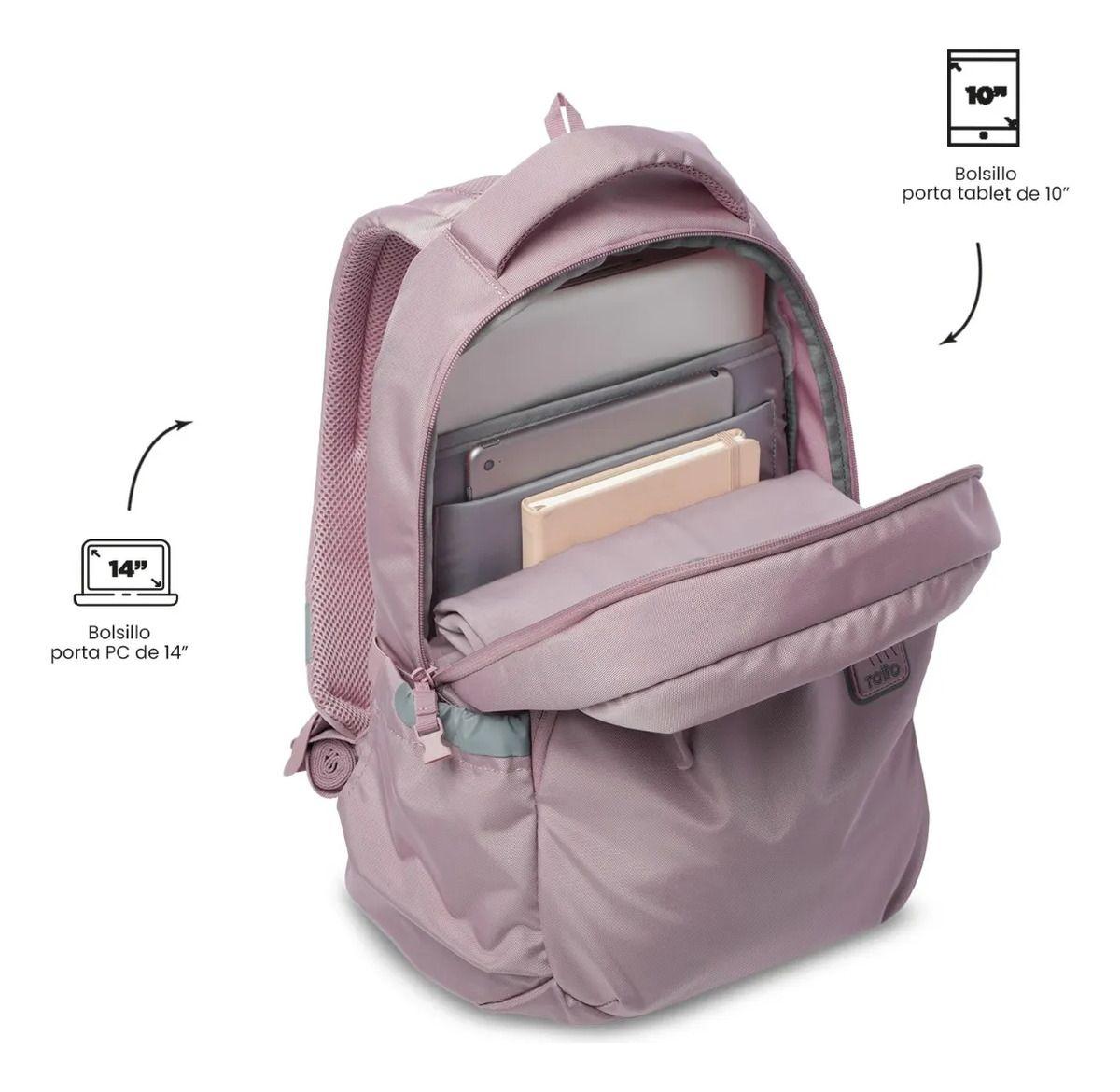 Mochila Universitario Misisipi 2.0 Porta Pc 14  Rosado-4