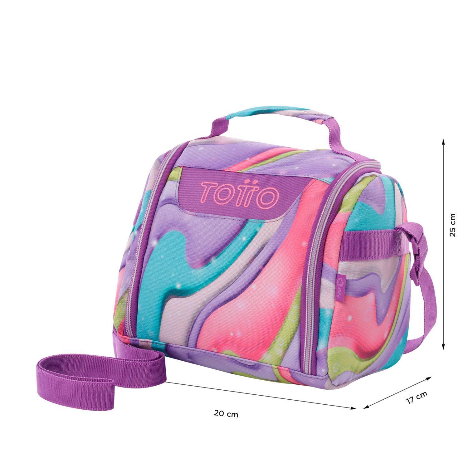Lonchera Escolar Térmica Para Niña Resaltador Morada Totto-2