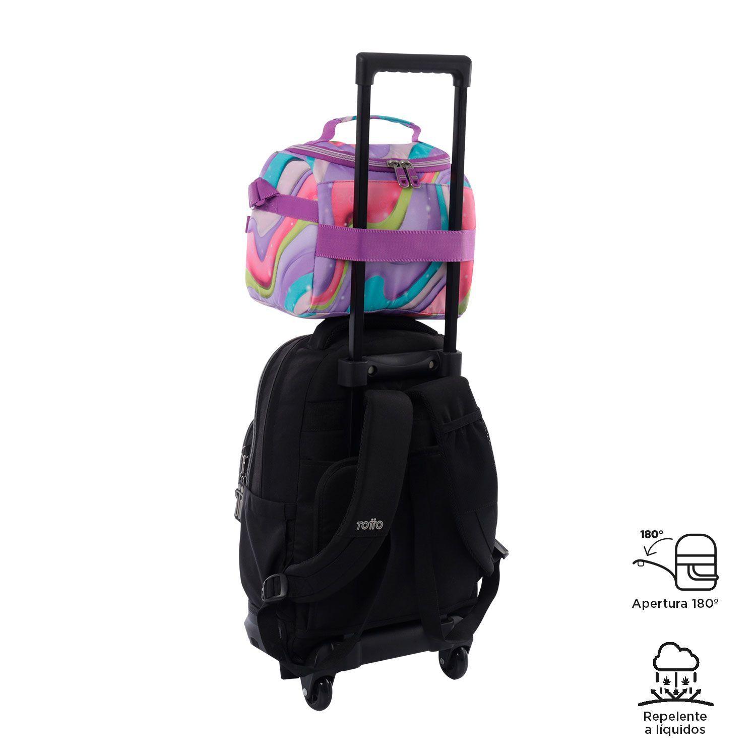 Lonchera Escolar Térmica Para Niña Resaltador Morada Totto-3