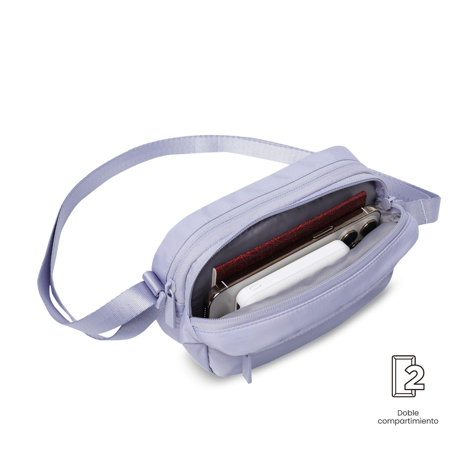 Cartera riñonera Mujer Bombo Pequeña Morada Totto-4