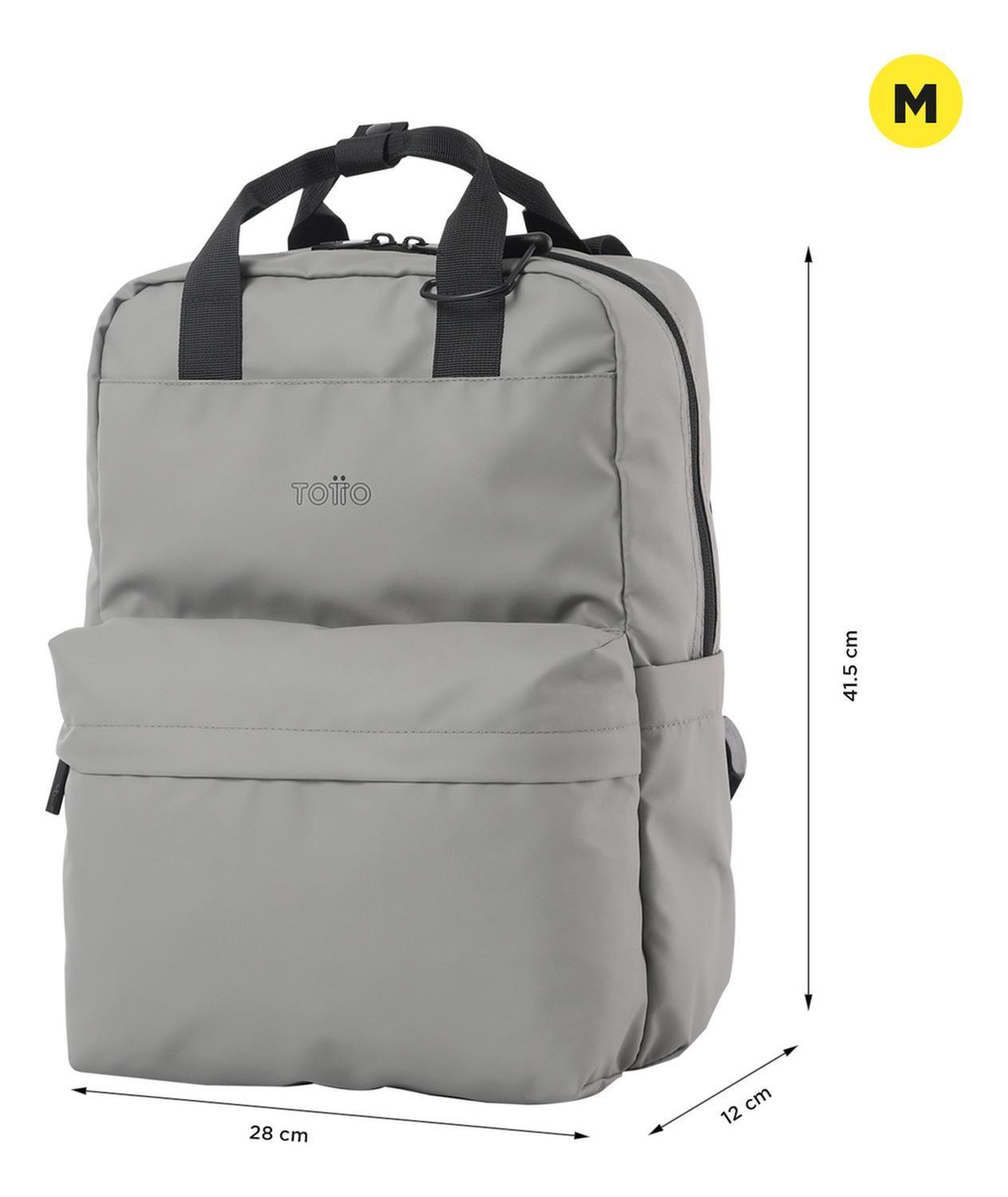 Mochila Mujer Totto Billy Gris Silver-2