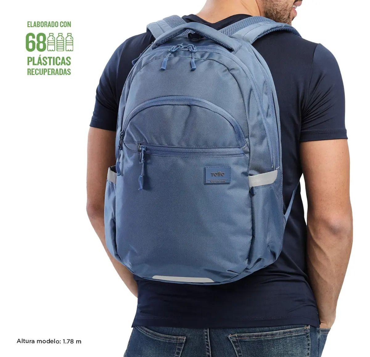 Mochila Notebook Urbana Totto Mujer Ind241 - Antirobo Rpet-1