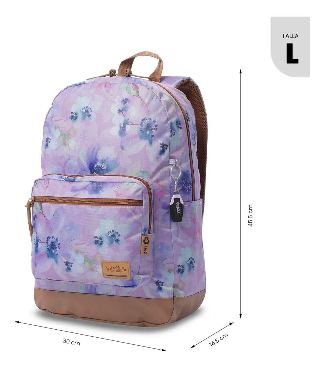 Mochila Universitario Tocax Porta Pc 14  Rosado Mujer-2