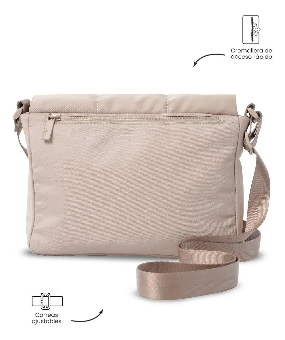 Bolso Para Mujer Freya Tipo Crossbody Pequeño Beige-3