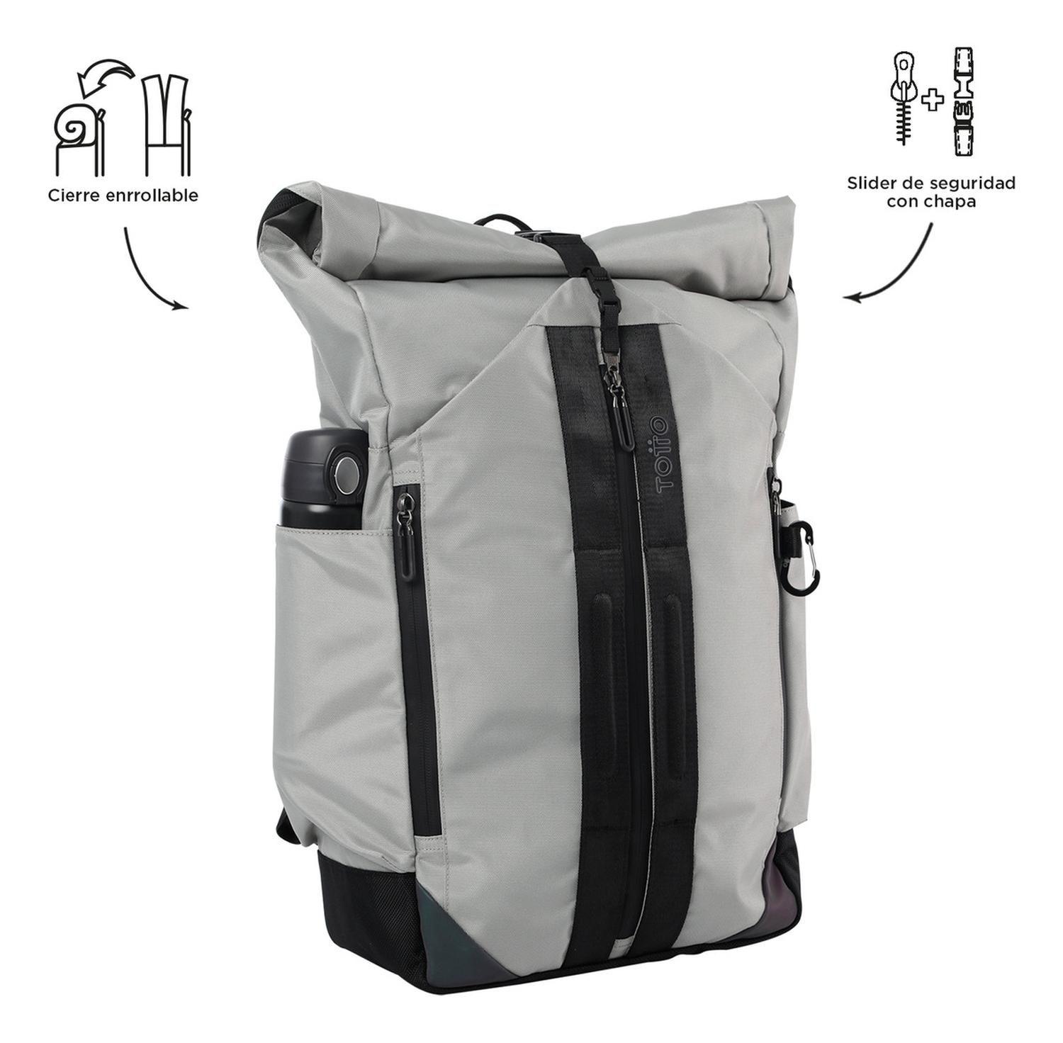 Mochila Hombre Totto Spurn 2.0 Deportivo Silver-5