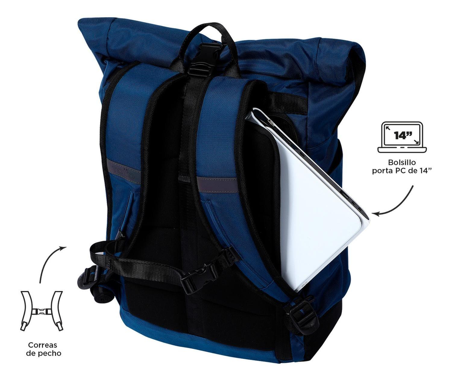 Mochila Hombre Totto Spurn 2.0 Deportivo Poseidon-4