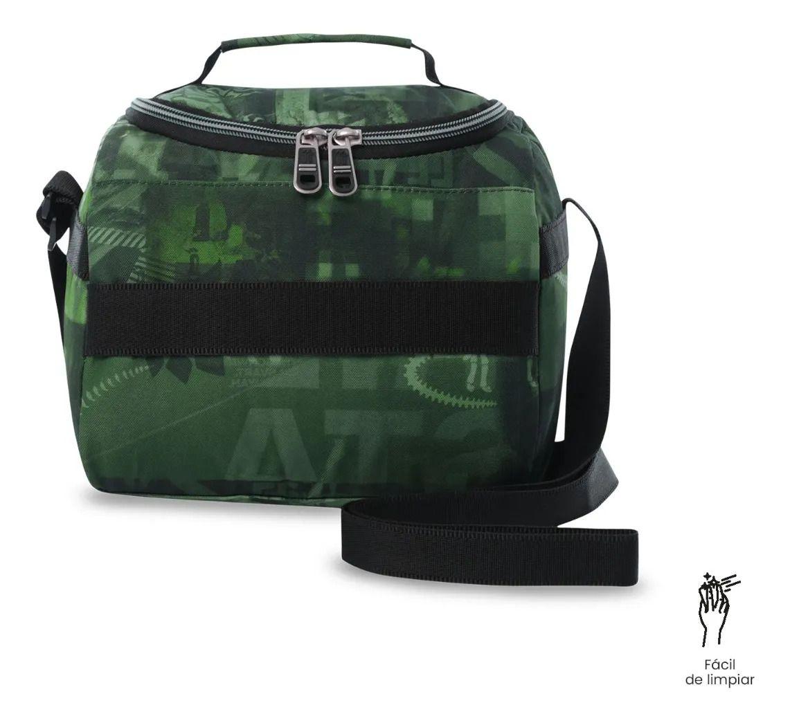 Lonchera Térmica Para Hombre Resaltador Grande Verde-5