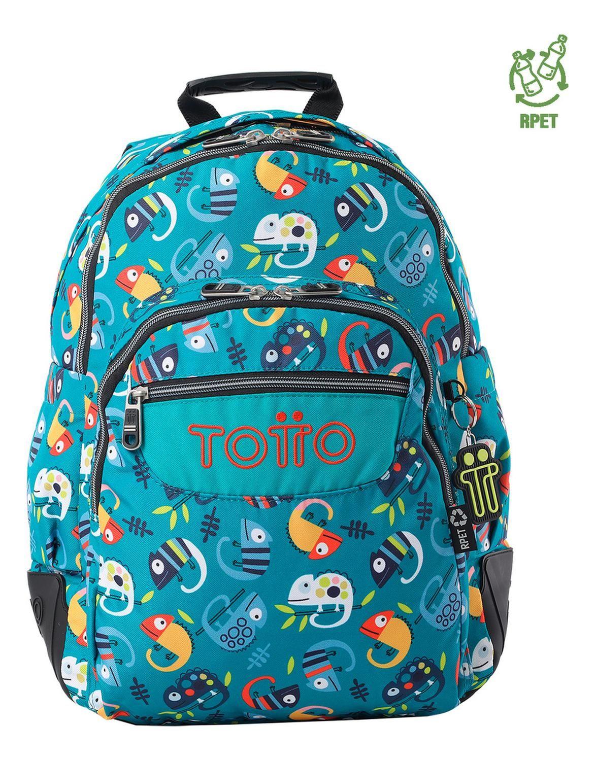Mochila Escolar Totto Rayol Rpet Verde Egreth-0