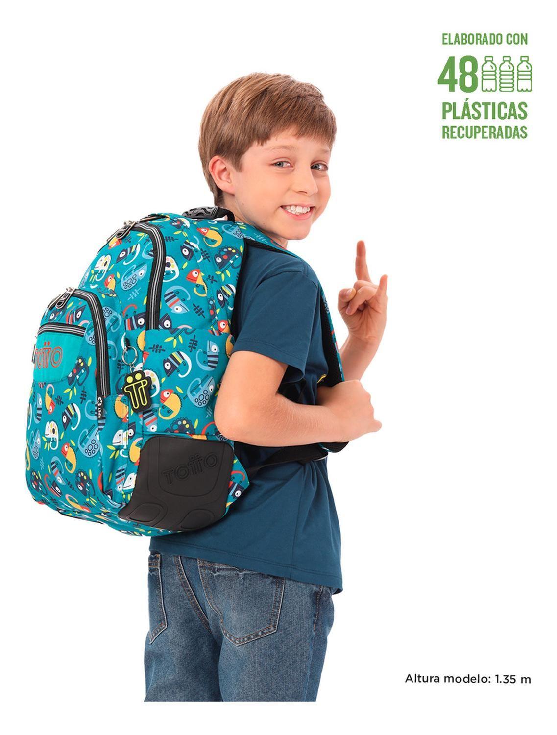Mochila Escolar Totto Rayol Rpet Verde Egreth-1