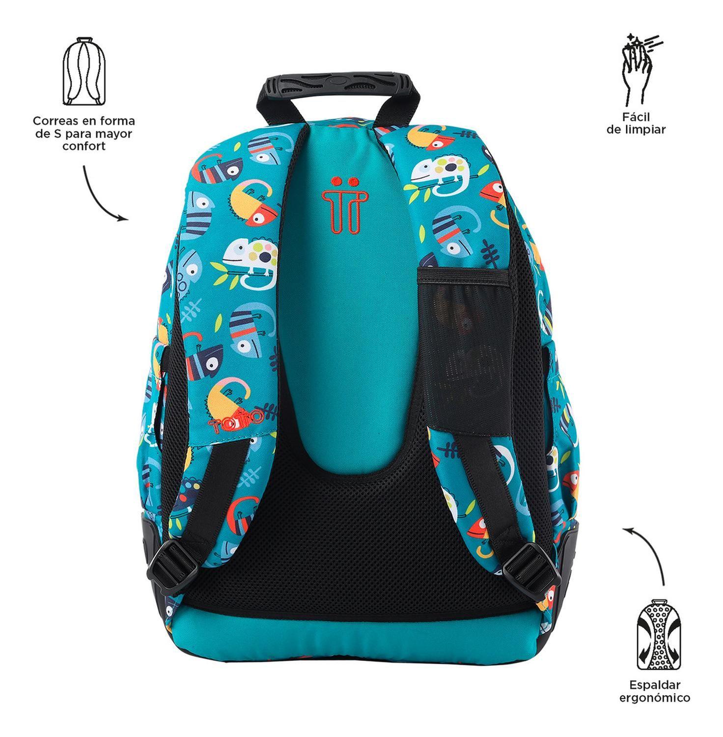 Mochila Escolar Totto Rayol Rpet Verde Egreth-3