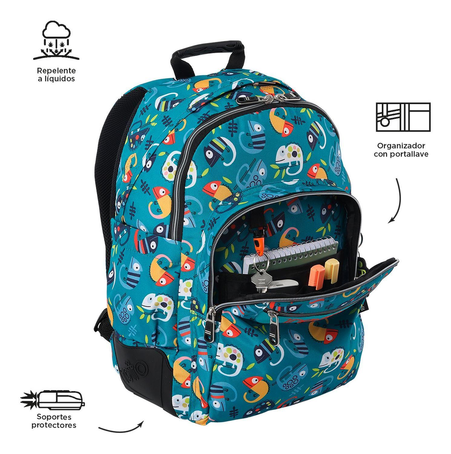 Mochila Escolar Totto Rayol Rpet Verde Egreth-5