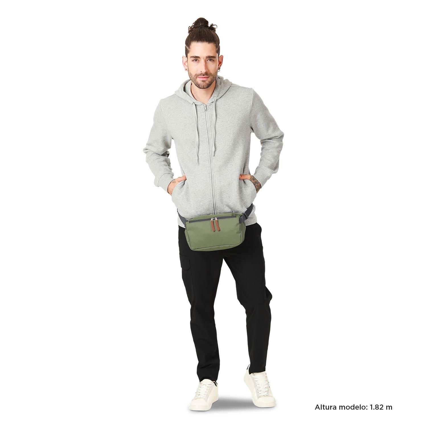 Banano Totto Expandible con Bolsillo Secreto Rashy Loden Green-0