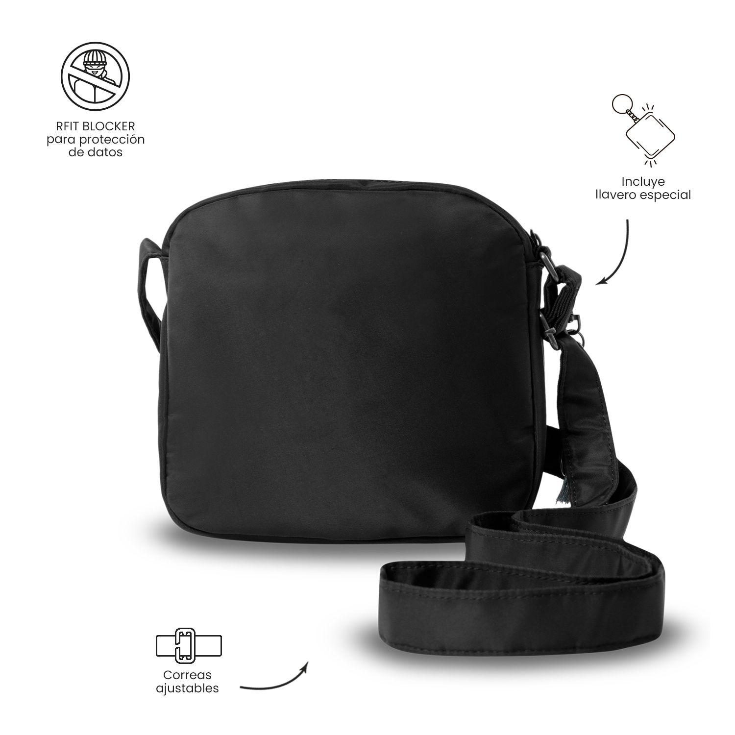 Cartera para Mujer Corneana tipo Crossbody Pequeño Negro-3