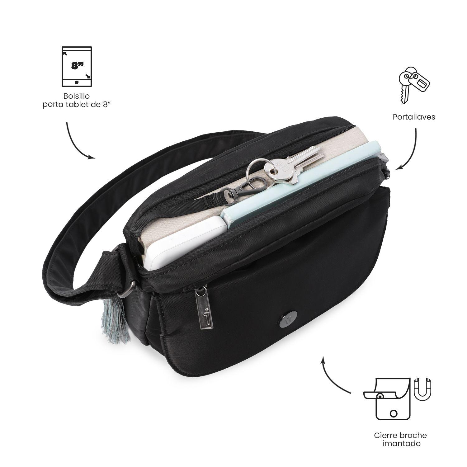 Cartera para Mujer Corneana tipo Crossbody Pequeño Negro-4