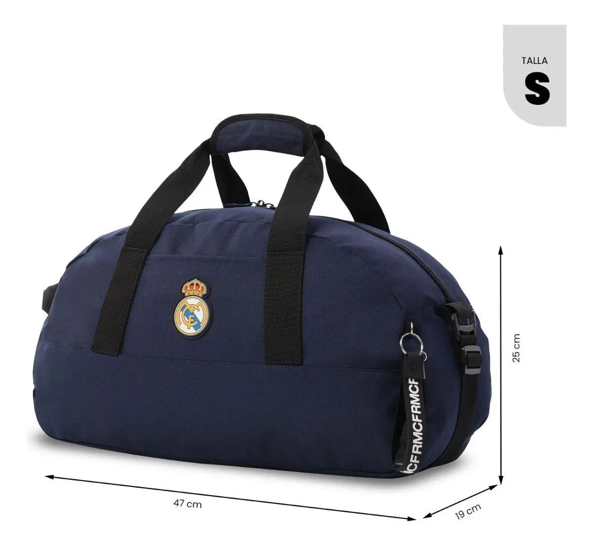Bolso Deportivo De Viaje Real Madrid Pequeña Azul-3