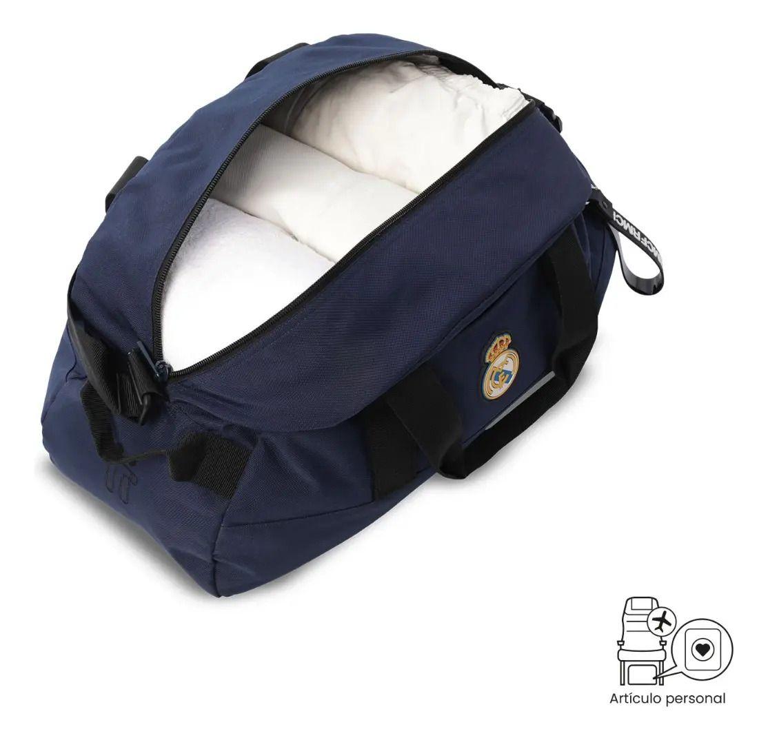 Bolso Deportivo De Viaje Real Madrid Pequeña Azul-4